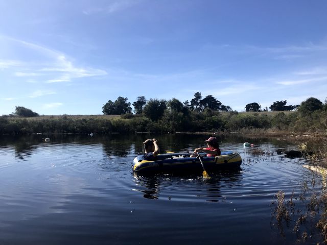 Collecting Samples during inundated period (2019)